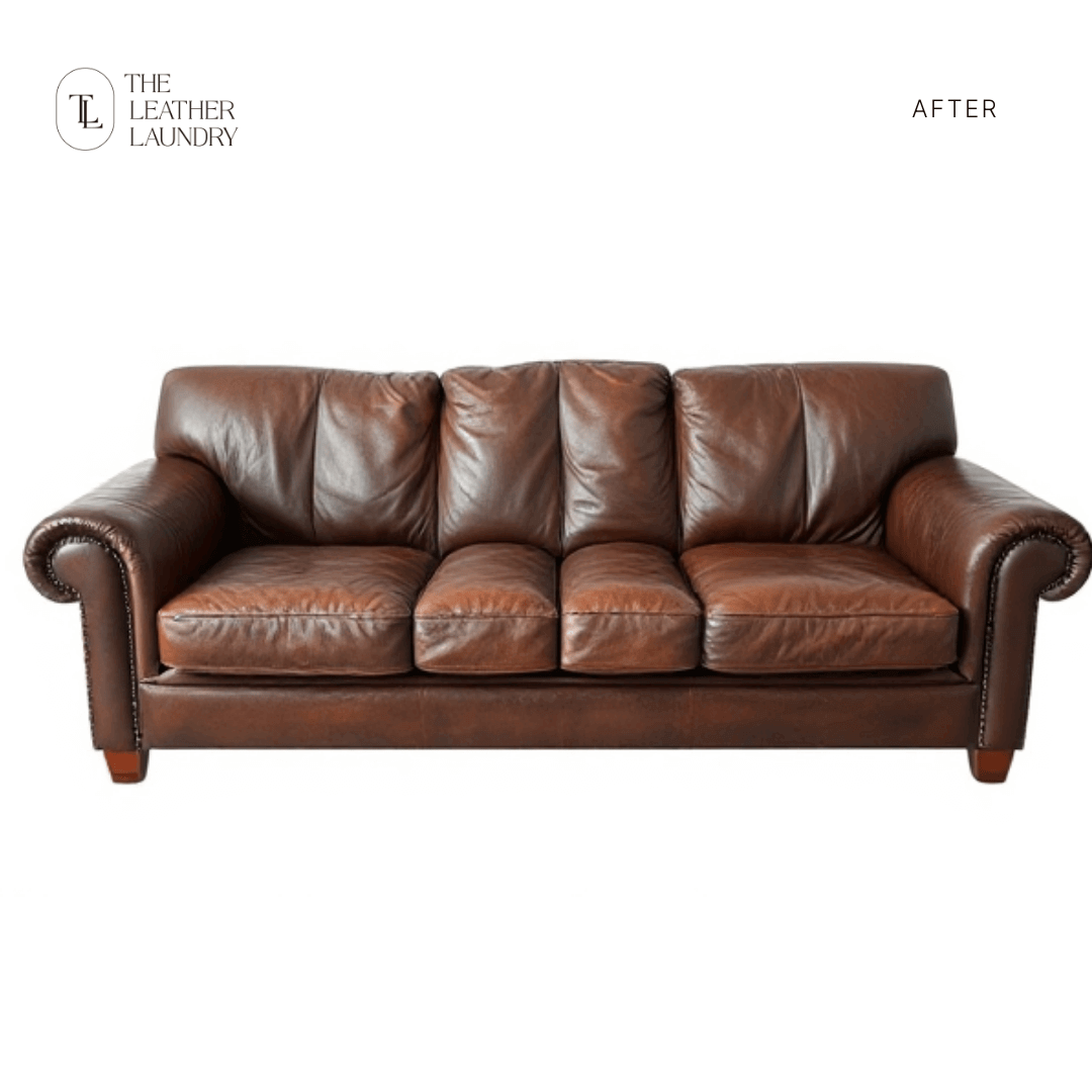 Leather sofa polishing