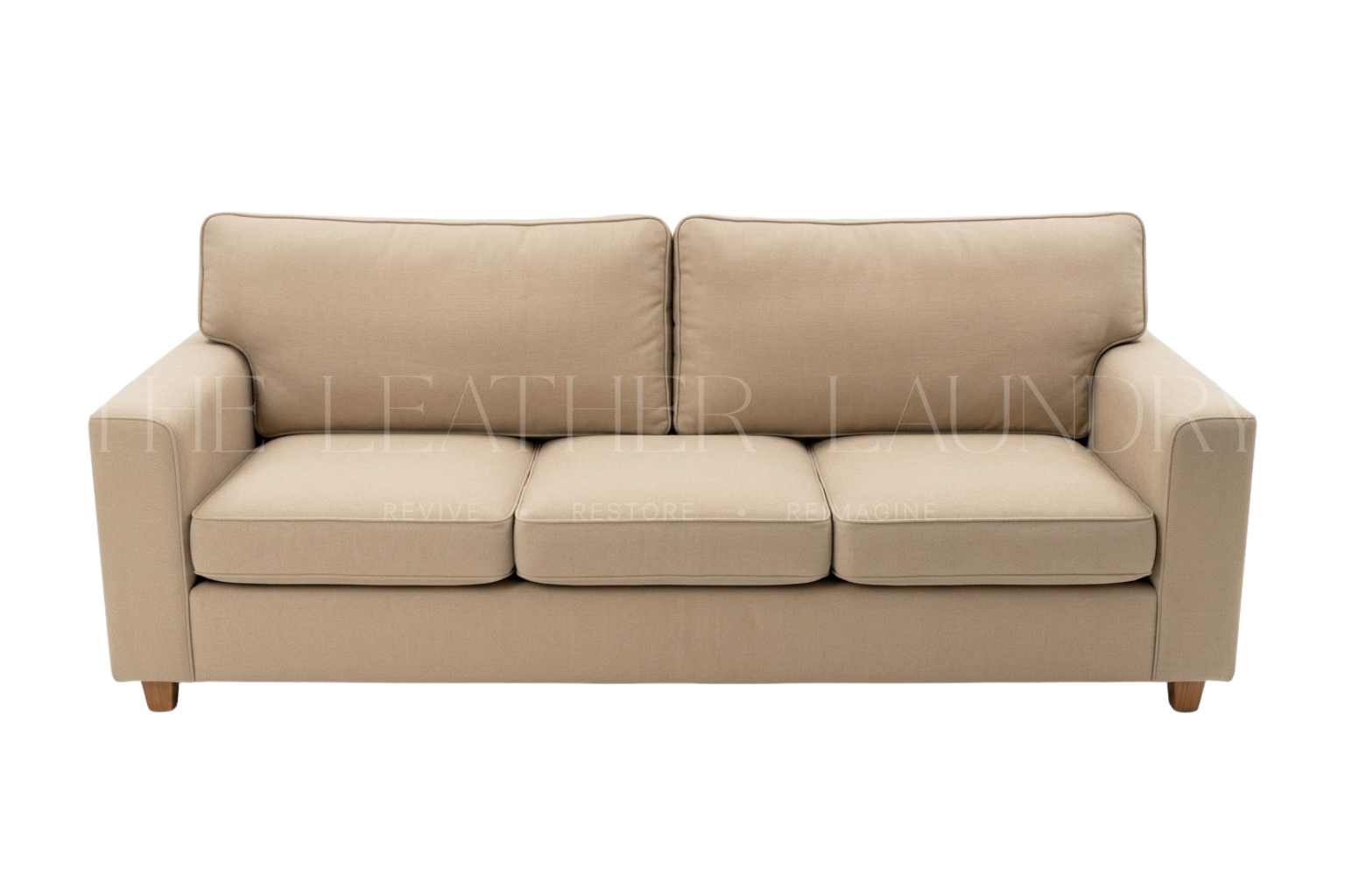 Leather sofa before repair — torn and worn armrests