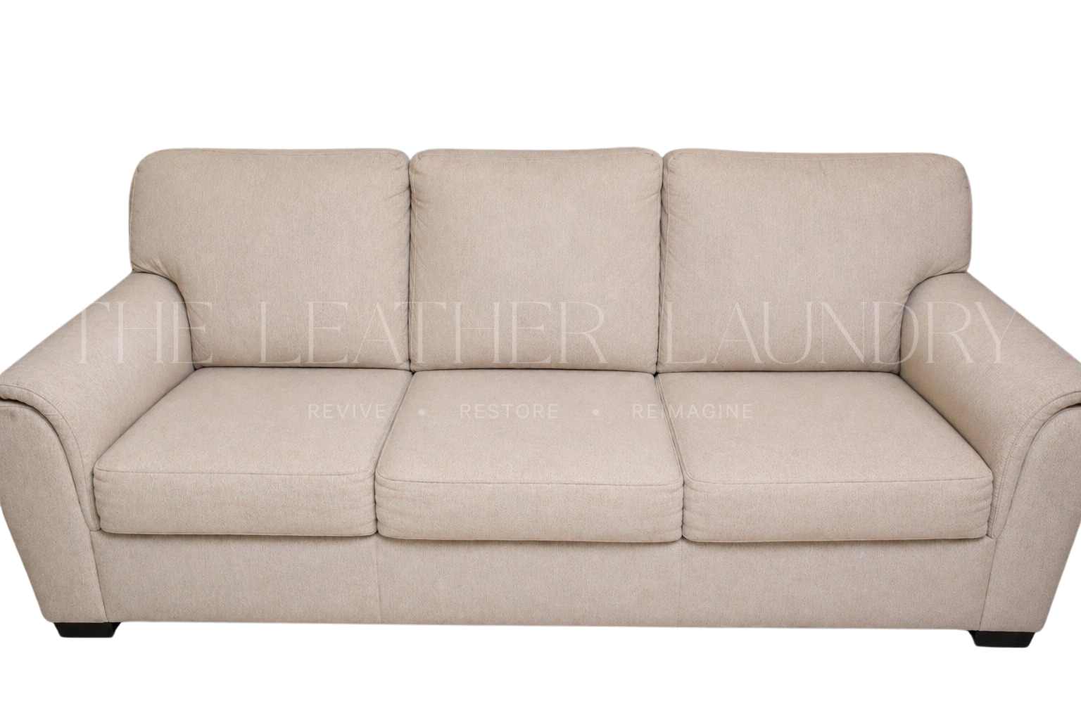 Leather sofa after professional sanitization and conditioning
